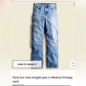 Selling a pair of brand new with tags jeans from Jcrew.